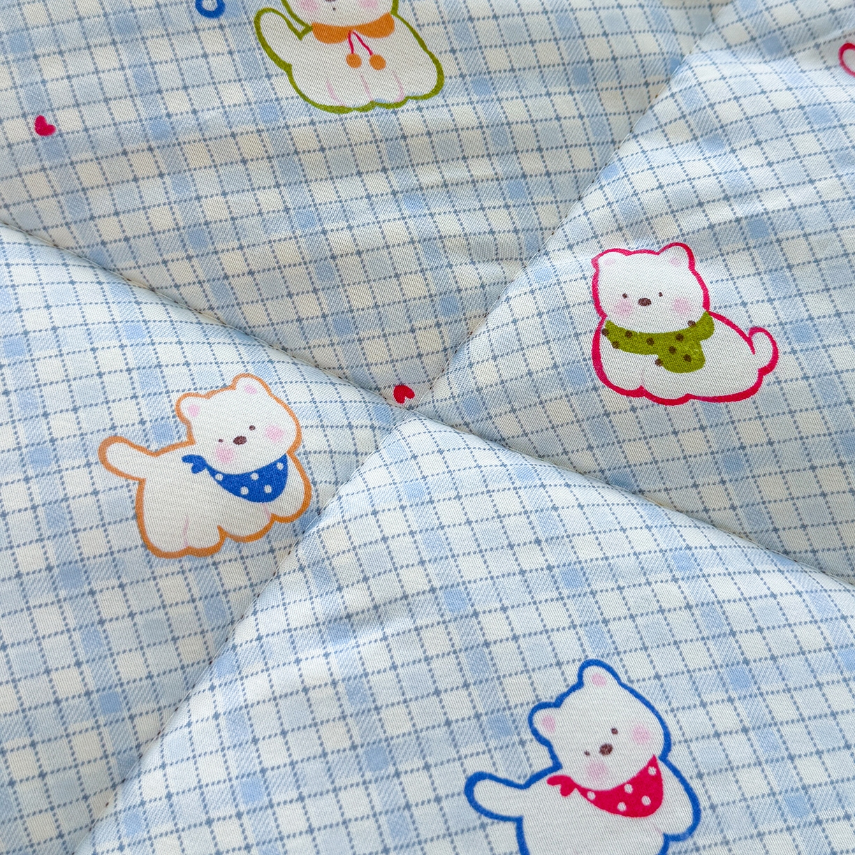 91家纺网 家纺一手货源 找家纺 弗苓家纺 2025新款糯叽叽ins风双层纱水洗棉冬被被子被芯 西高地