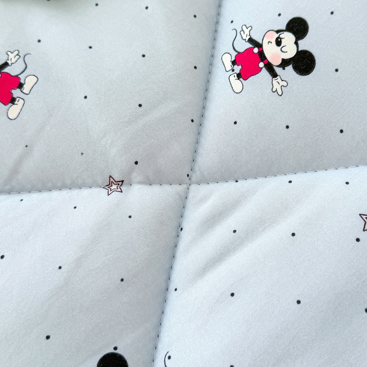 91家纺网 家纺一手货源 找家纺 弗苓家纺 2025新款糯叽叽ins风双层纱水洗棉冬被被子被芯 米奇妙妙