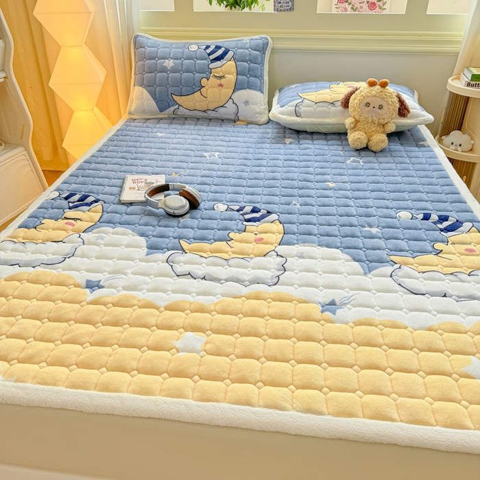 91家纺网 家纺一手货源 找家纺 （总）优品惠 2025新款牛奶绒床垫床褥垫子床护垫冬季加绒加厚夹棉床盖