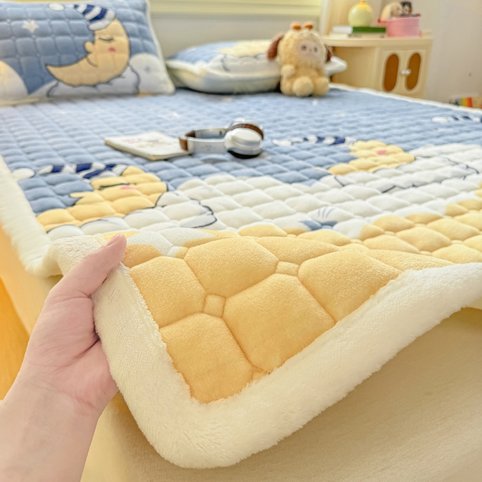 91家纺网 家纺一手货源 找家纺 （总）优品惠 2025新款牛奶绒床垫床褥垫子床护垫冬季加绒加厚夹棉床盖