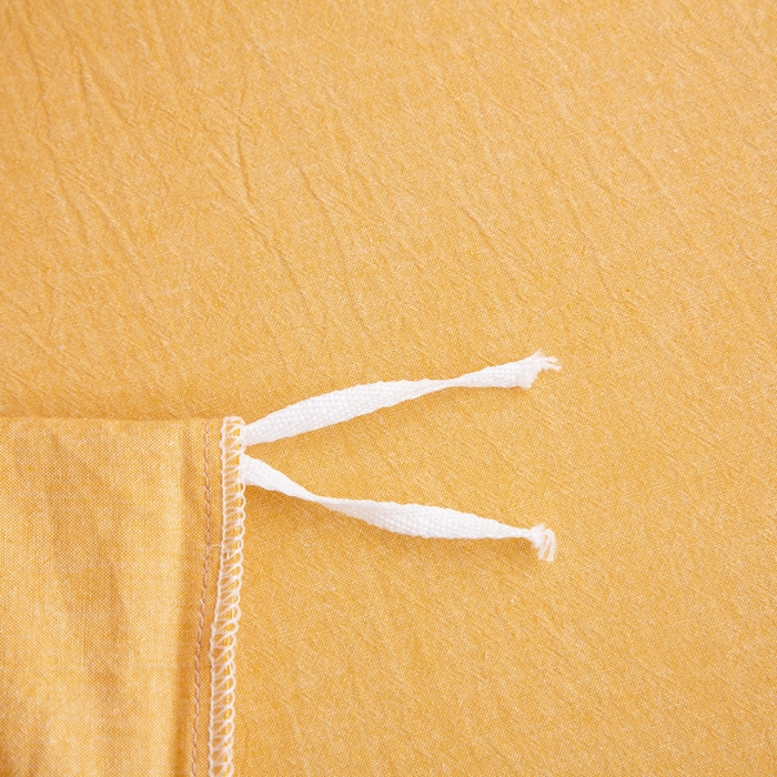 91家纺网 家纺一手货源 找家纺 千姿梦 2025新款全棉水洗棉四件套 姜黄