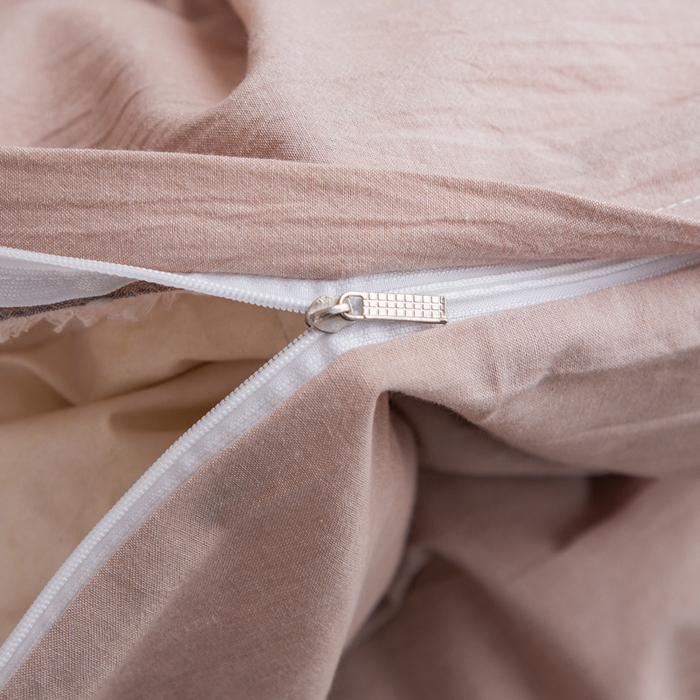 91家纺网 家纺一手货源 找家纺 千姿梦 2025新款全棉水洗棉四件套 卡其