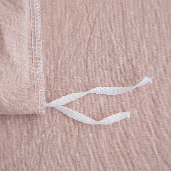 91家纺网 家纺一手货源 找家纺 千姿梦 2025新款全棉水洗棉四件套 卡其