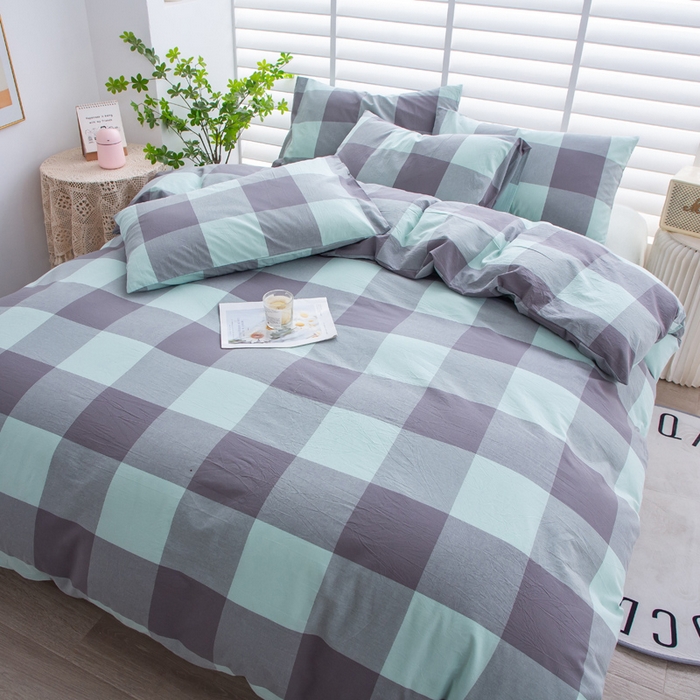 91家纺网 家纺一手货源 找家纺 千姿梦 2025新款全棉水洗棉四件套 灵动-绿