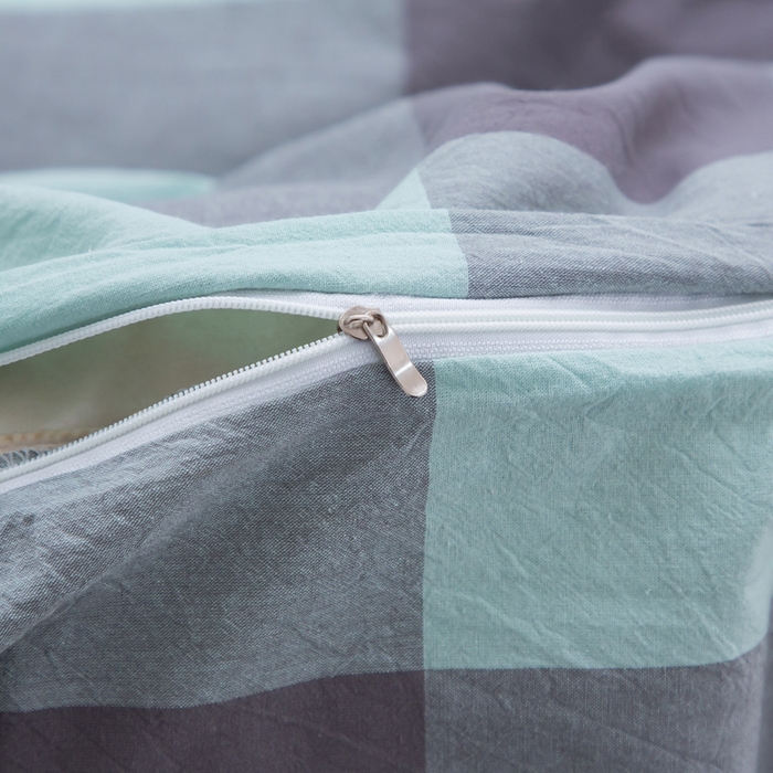 91家纺网 家纺一手货源 找家纺 千姿梦 2025新款全棉水洗棉四件套 灵动-绿