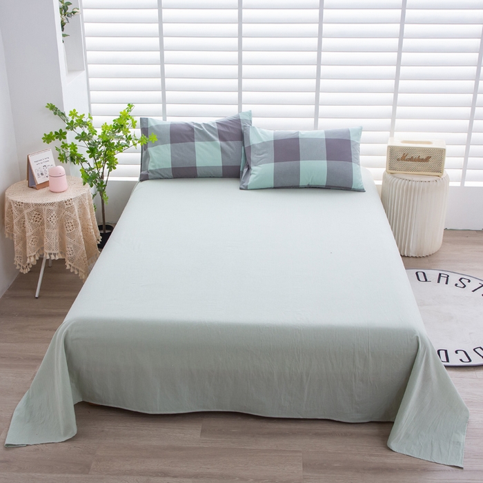 91家纺网 家纺一手货源 找家纺 千姿梦 2025新款全棉水洗棉四件套 灵动-绿