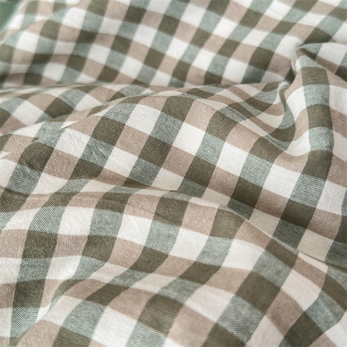 91家纺网 家纺一手货源 找家纺 千姿梦 2025新款全棉水洗棉四件套 绿小格