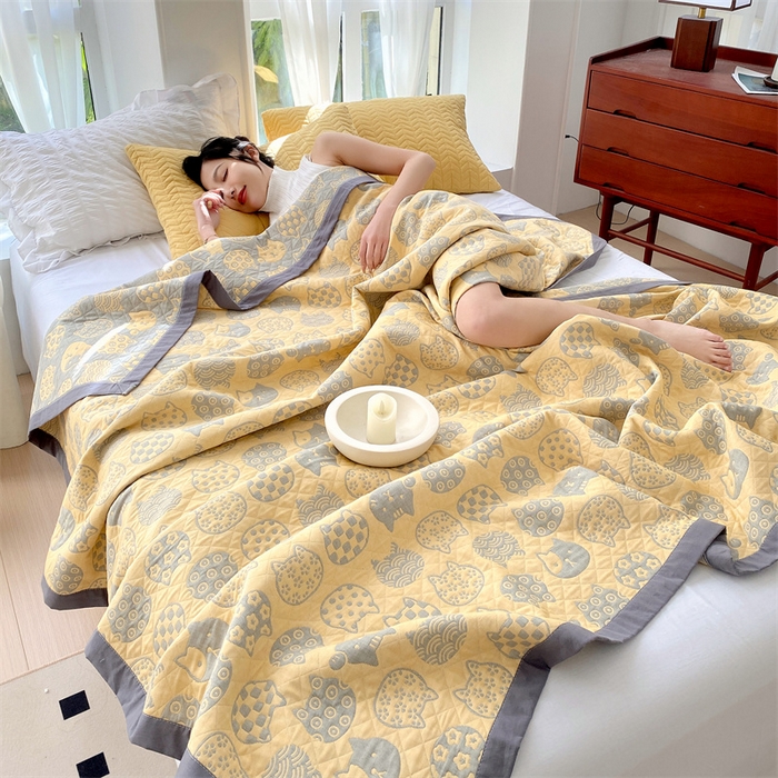 91家纺网 家纺一手货源 找家纺 （总）ME/ERA HOME寐时代 2025新款a类全棉三层纱多功能毛巾被盖毯床单夏被