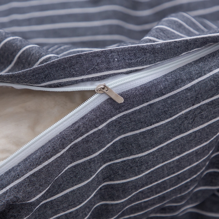 91家纺网 家纺一手货源 找家纺 千姿梦 2025新款全棉水洗棉四件套 拿铁-深灰