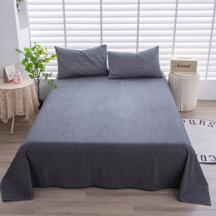 91家纺网 家纺一手货源 找家纺 千姿梦 2025新款全棉水洗棉四件套 拿铁-深灰