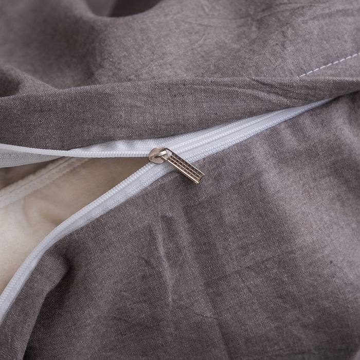 91家纺网 家纺一手货源 找家纺 千姿梦 2025新款全棉水洗棉四件套 珍珠灰