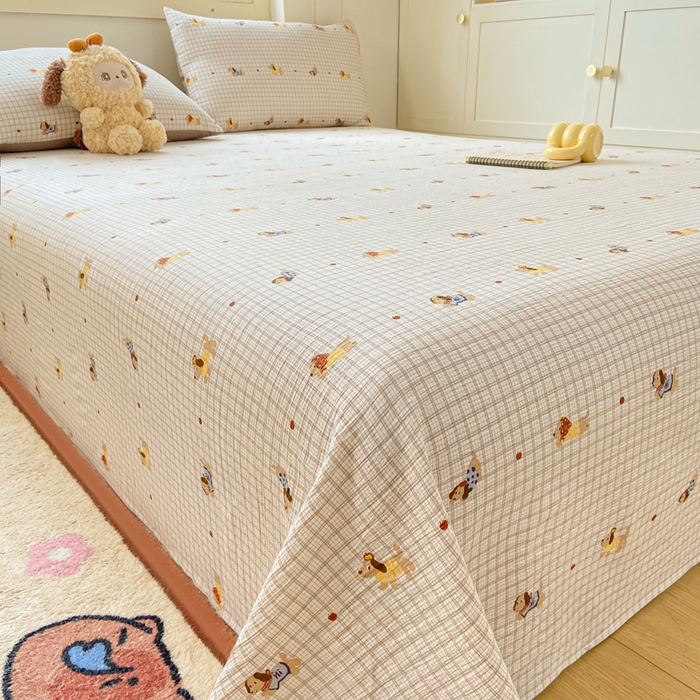 91家纺网 家纺一手货源 找家纺 （总）夜笙家纺 2025新款110克水洗棉双层纱单床单系列