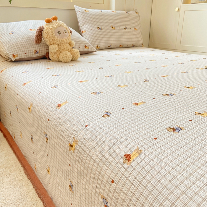 91家纺网 家纺一手货源 找家纺 （总）夜笙家纺 2025新款110克水洗棉双层纱单床单系列