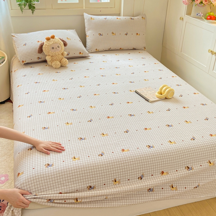 91家纺网 家纺一手货源 找家纺 （总）夜笙家纺 2025新款110克水洗棉双层纱单床单系列