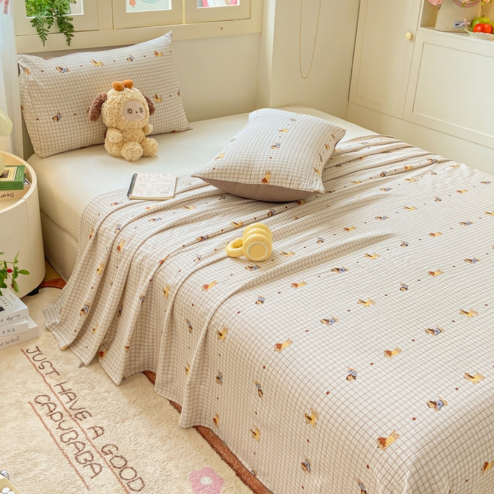 91家纺网 家纺一手货源 找家纺 （总）夜笙家纺 2025新款110克水洗棉双层纱单床单系列