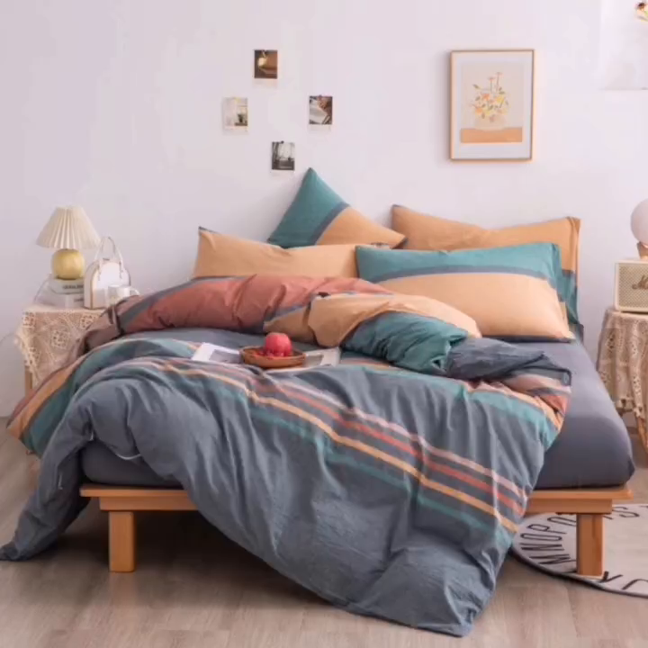 91家纺网 家纺一手货源 找家纺 千姿梦 2025新款全棉水洗棉四件套 往后余生