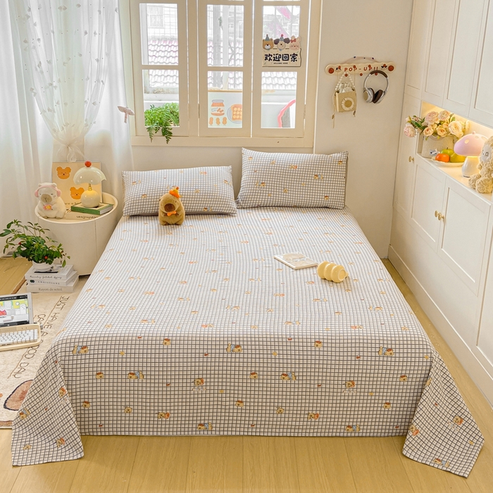 91家纺网 家纺一手货源 找家纺 （总）夜笙家纺 2025新款110克水洗棉双层纱单床单系列