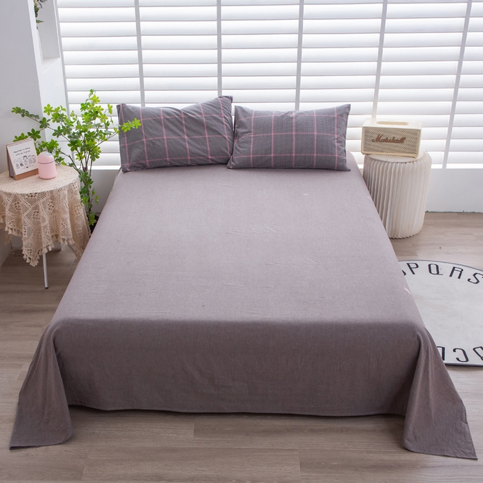 91家纺网 家纺一手货源 找家纺 千姿梦 2025新款全棉水洗棉四件套 韶华-灰