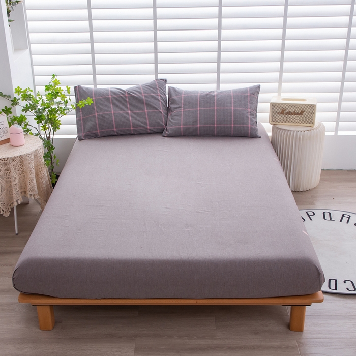 91家纺网 家纺一手货源 找家纺 千姿梦 2025新款全棉水洗棉四件套 韶华-灰