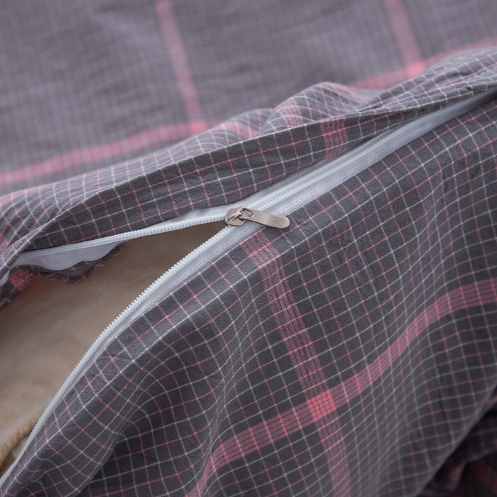 91家纺网 家纺一手货源 找家纺 千姿梦 2025新款全棉水洗棉四件套 韶华-灰