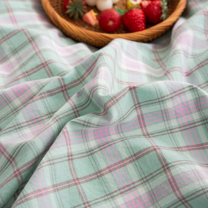 91家纺网 家纺一手货源 找家纺 千姿梦 2025新款全棉水洗棉四件套 乔曼-绿