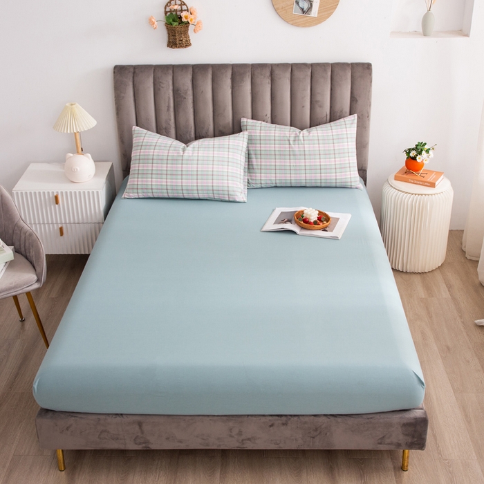 91家纺网 家纺一手货源 找家纺 千姿梦 2025新款全棉水洗棉四件套 乔曼-绿