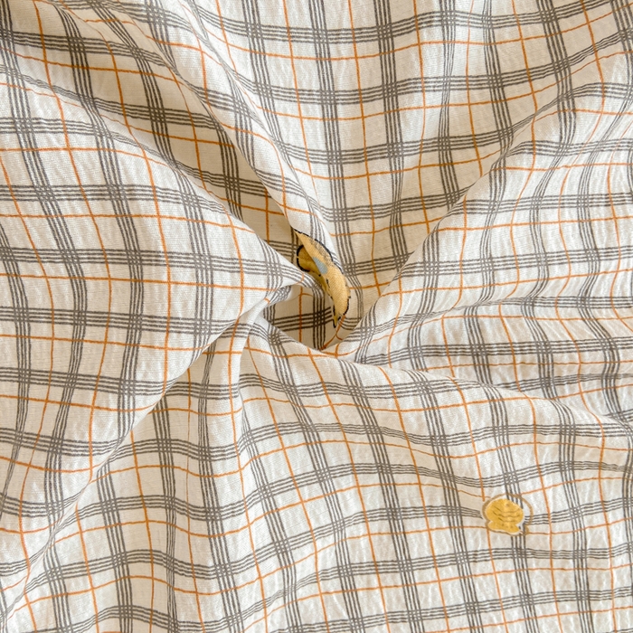 91家纺网 家纺一手货源 找家纺 夜笙家纺 2025新款110克水洗棉双层纱单床单系列 卡皮巴拉-咖