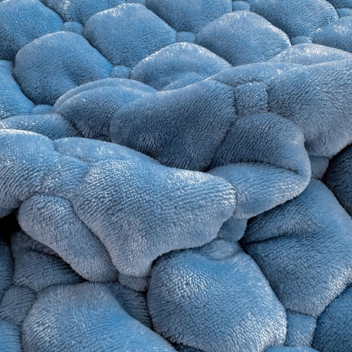 91家纺网 家纺一手货源 找家纺 优品惠 2025新款牛奶绒床垫床褥垫子床护垫冬季加绒加厚夹棉床盖 灰蓝