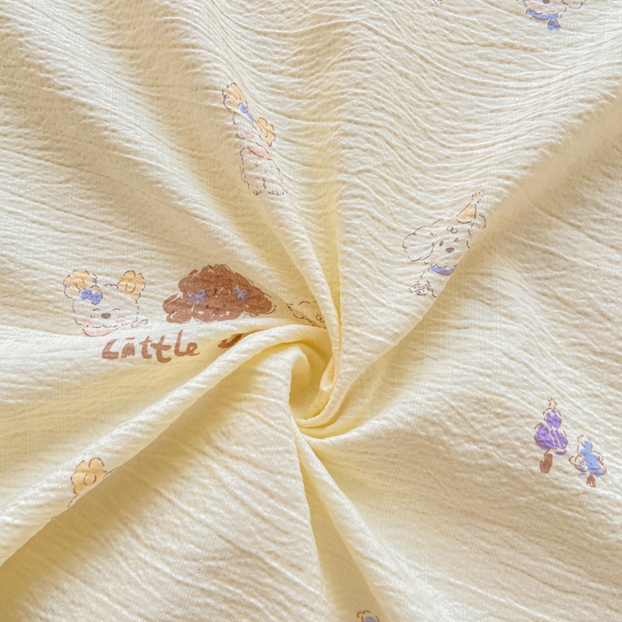 91家纺网 家纺一手货源 找家纺 夜笙家纺 2025新款110克水洗棉双层纱单床单系列 快乐伙伴