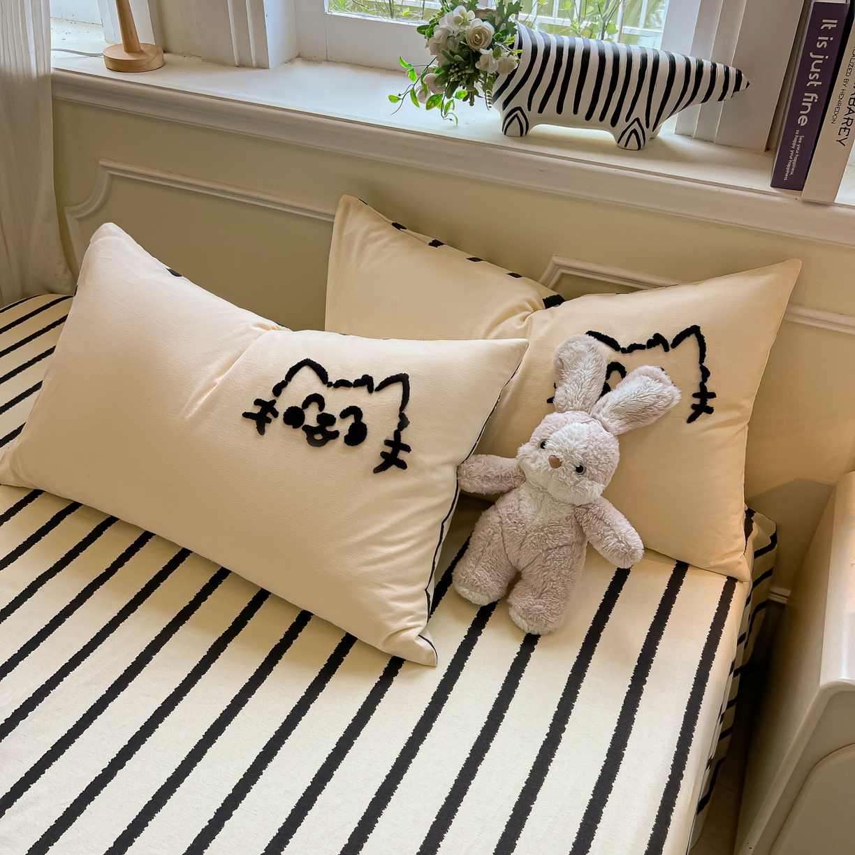 91家纺网 家纺一手货源 找家纺 （总）多乐家纺 2025新款卡通全棉磨毛毛巾绣单枕套