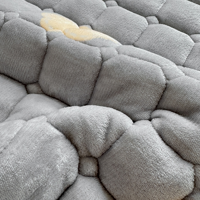 91家纺网 家纺一手货源 找家纺 优品惠 2025新款牛奶绒床垫床褥垫子床护垫冬季加绒加厚夹棉床盖 星月织梦灰