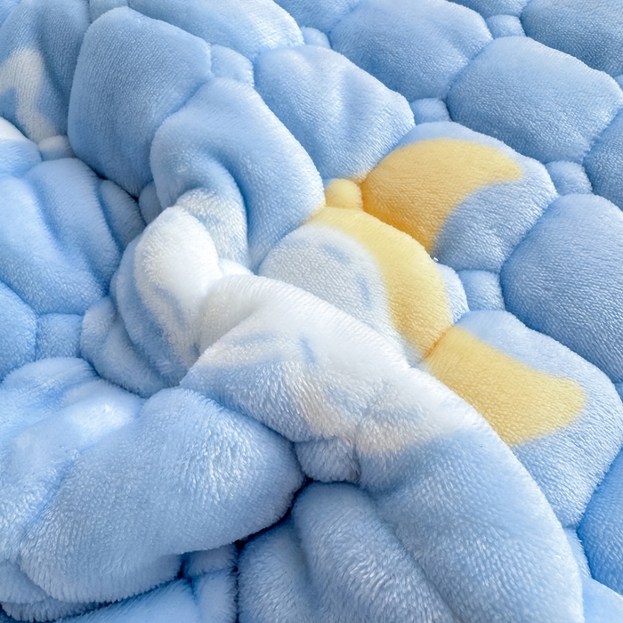 91家纺网 家纺一手货源 找家纺 优品惠 2025新款牛奶绒床垫床褥垫子床护垫冬季加绒加厚夹棉床盖 星月织梦蓝