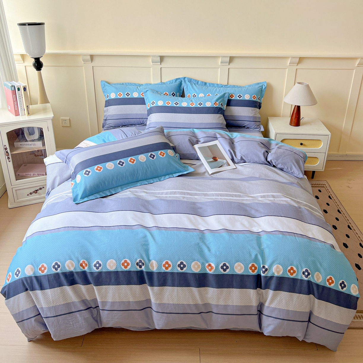 91家纺网 家纺一手货源 找家纺 （总）文黛家居 2025新款全棉喷气印花全棉纯棉印花系列单品被套被套单件单被套