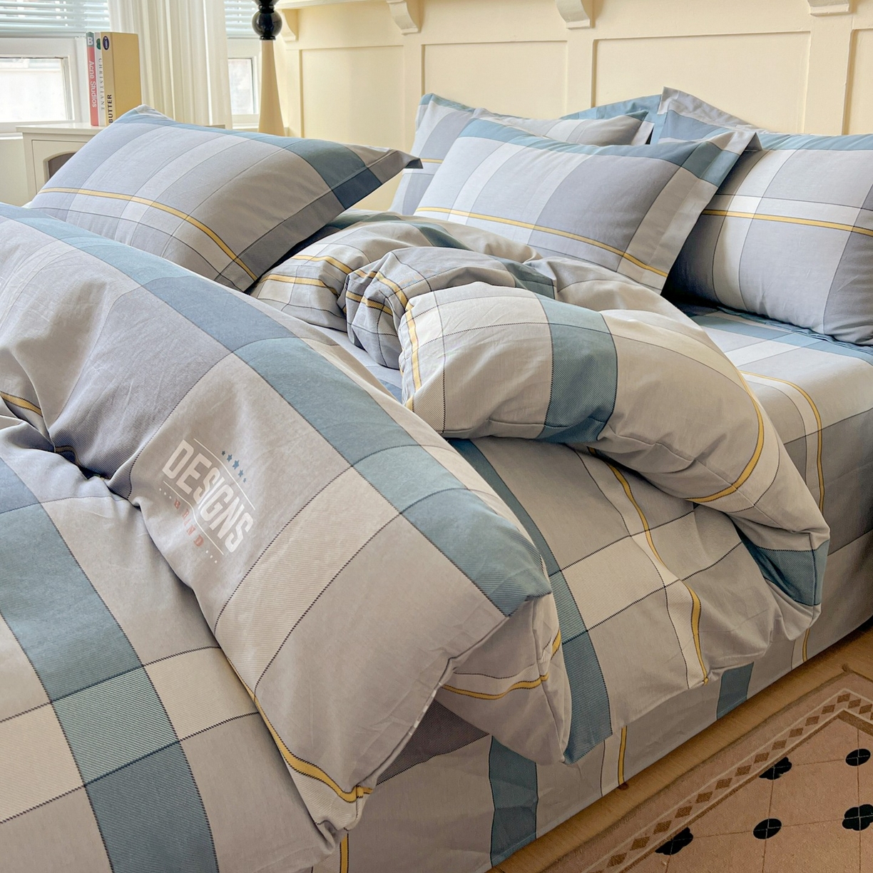 91家纺网 家纺一手货源 找家纺 （总）文黛家居 2025新款全棉喷气印花全棉纯棉印花系列四件套