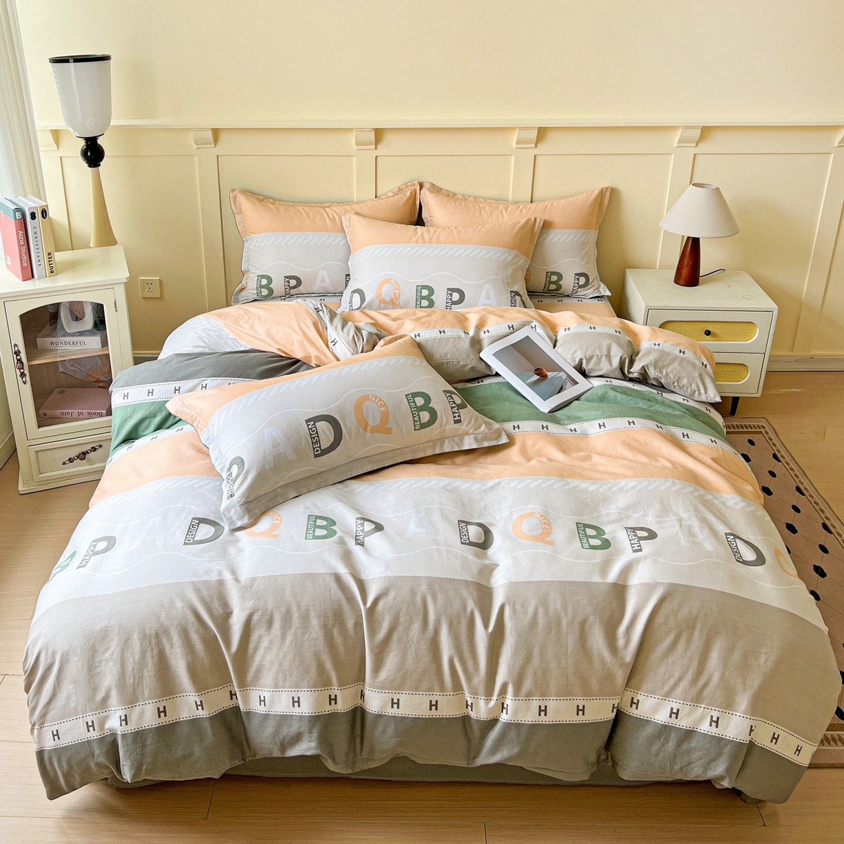 91家纺网 家纺一手货源 找家纺 文黛家居 2025新款全棉喷气印花全棉纯棉印花系列单品被套被套单件单被套 优思