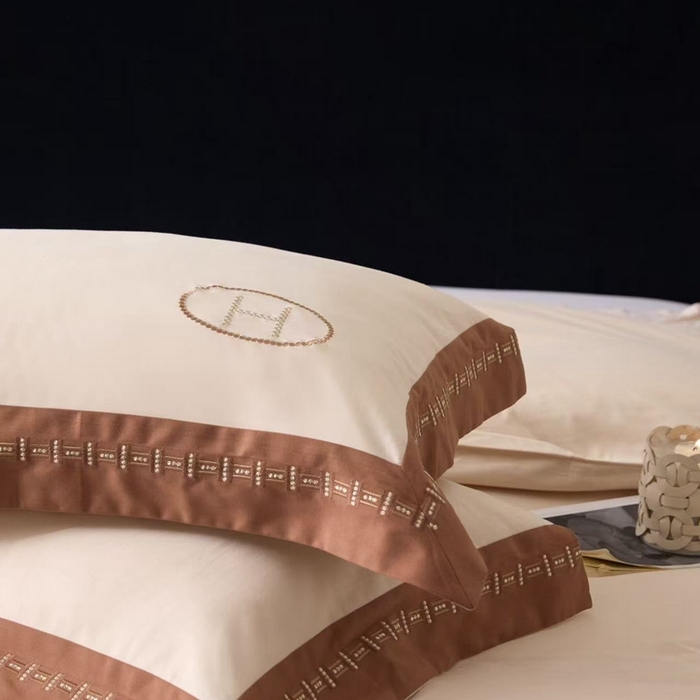 91家纺网 家纺一手货源 找家纺 嘉汀兰家居 2025新款长绒棉磨毛四件套—蔓莎 香槟