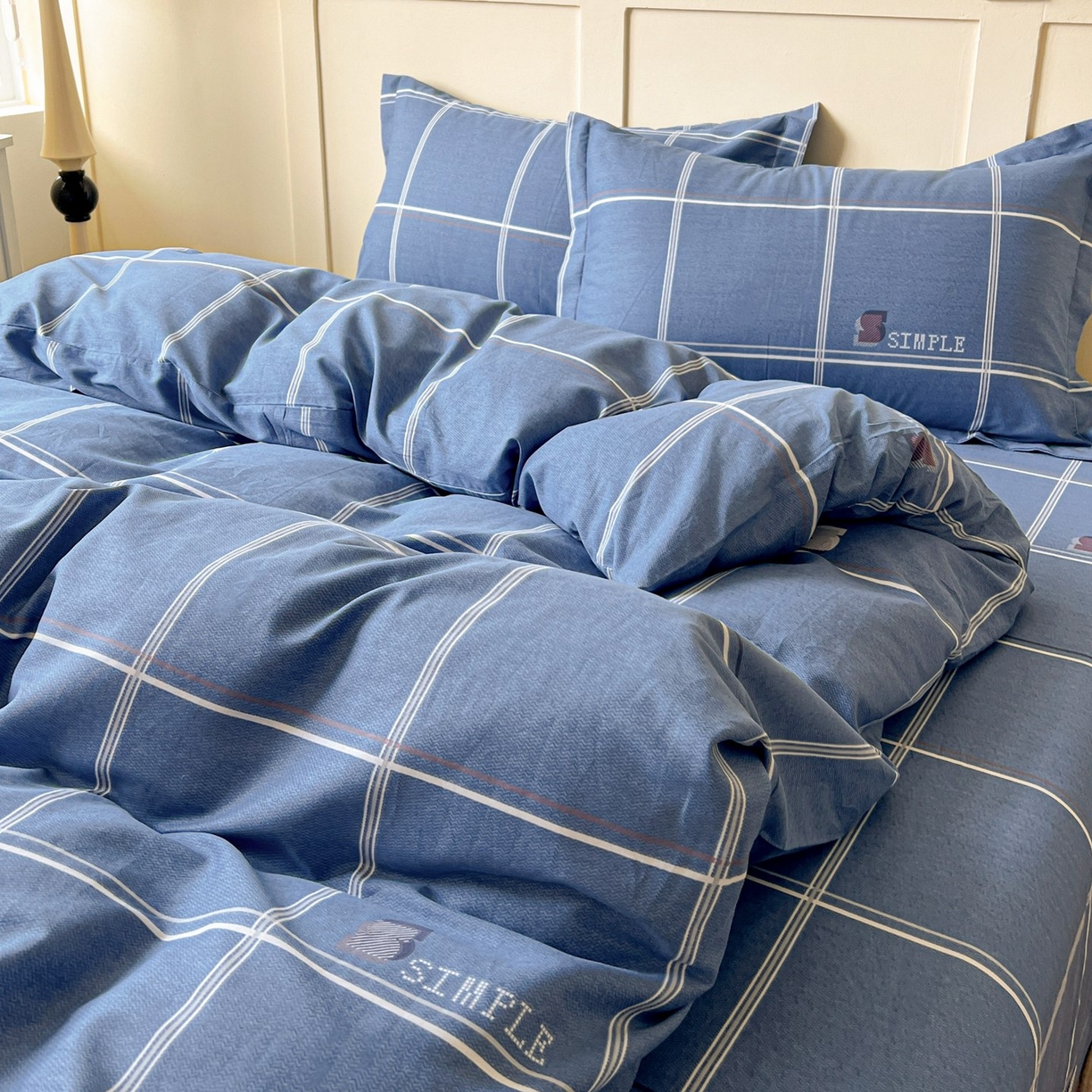 91家纺网 家纺一手货源 找家纺 文黛家居 2025新款全棉喷气印花全棉纯棉印花系列单品被套被套单件单被套 格韵