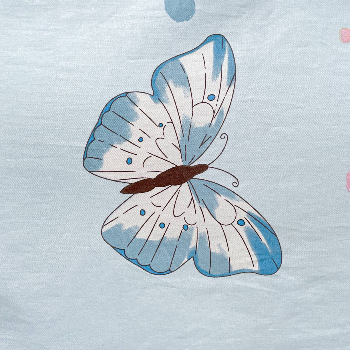 91家纺网 家纺一手货源 找家纺 文黛家居 2025新款全棉喷气印花全棉纯棉印花系列四件套 蝶舞-兰