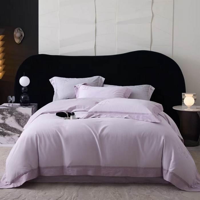 91家纺网 家纺一手货源 找家纺 嘉汀兰家居 2025新款长绒棉磨毛四件套—蔓莎 紫色