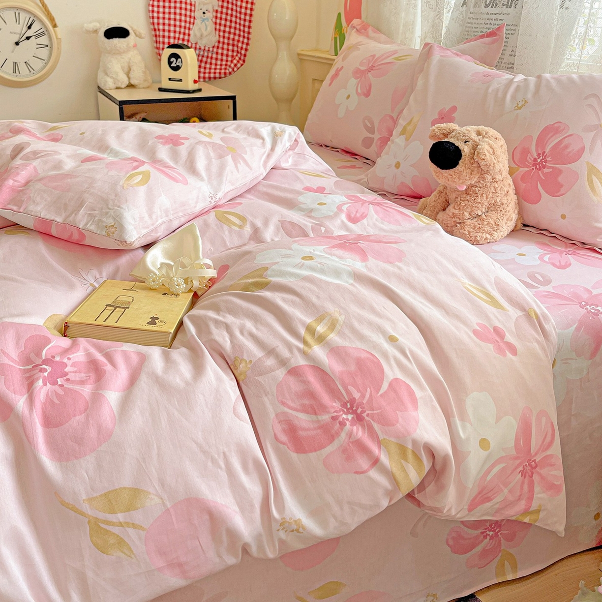 91家纺网 家纺一手货源 找家纺 文黛家居 2025新款全棉喷气印花全棉纯棉印花系列单品被套被套单件单被套 花间舞