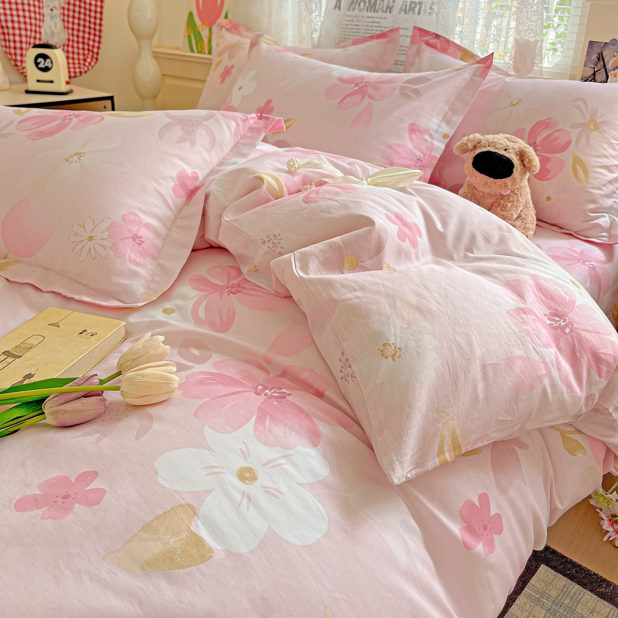 91家纺网 家纺一手货源 找家纺 文黛家居 2025新款全棉喷气印花全棉纯棉印花系列单品被套被套单件单被套 花间舞