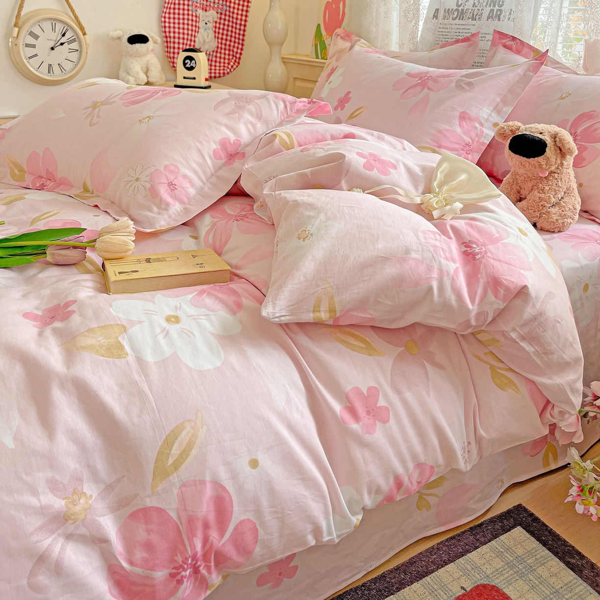 91家纺网 家纺一手货源 找家纺 文黛家居 2025新款全棉喷气印花全棉纯棉印花系列单品被套被套单件单被套 花间舞