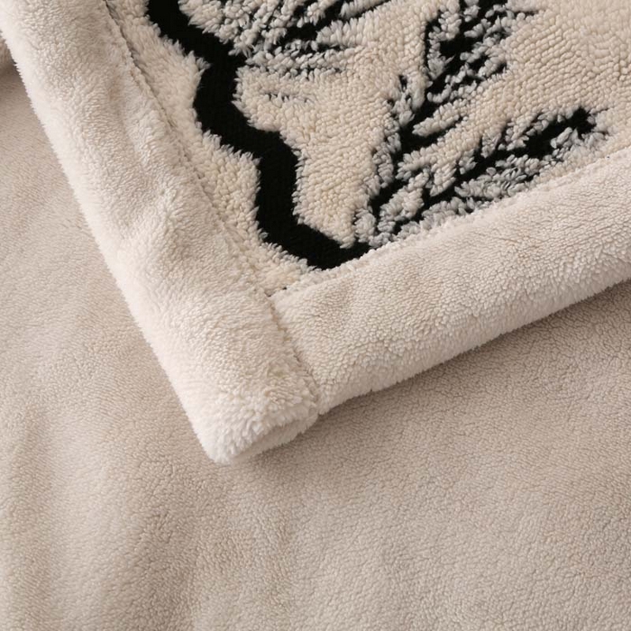 91家纺网 家纺一手货源 找家纺 卡奥家纺 2025新款双层提花复合欧棉绒毛毯 丛趣