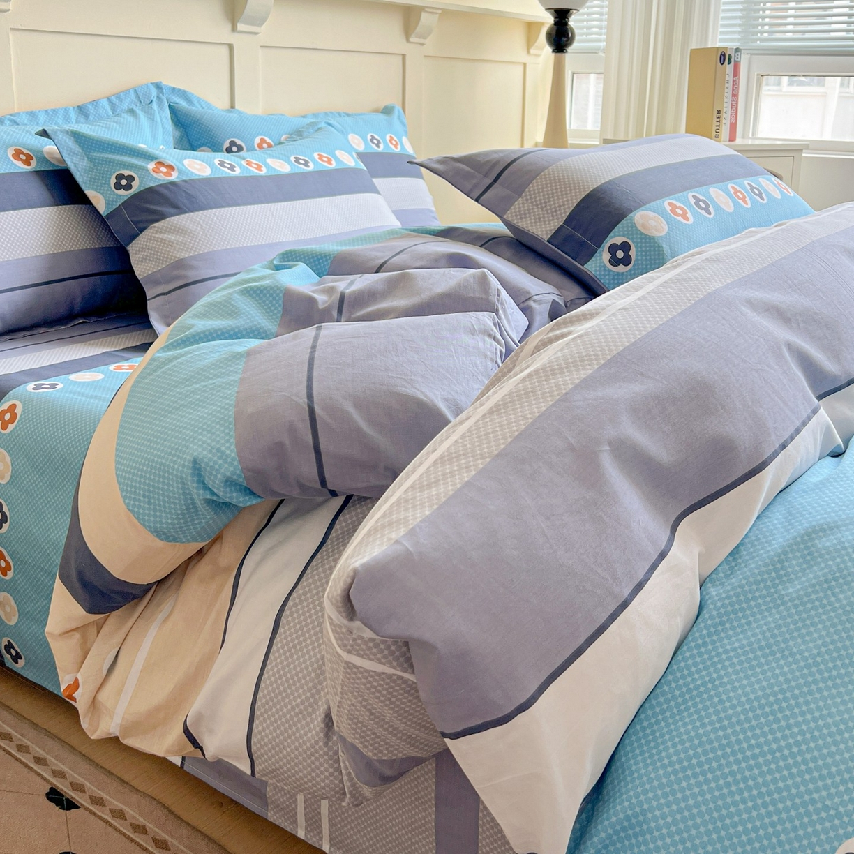 91家纺网 家纺一手货源 找家纺 文黛家居 2025新款全棉喷气印花全棉纯棉印花系列单品被套被套单件单被套 兰卡