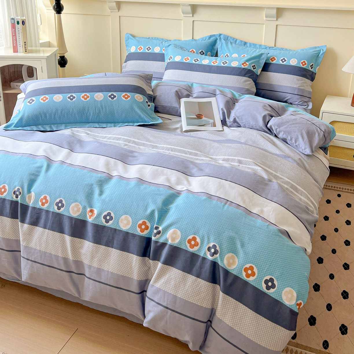 91家纺网 家纺一手货源 找家纺 文黛家居 2025新款全棉喷气印花全棉纯棉印花系列单品被套被套单件单被套 兰卡