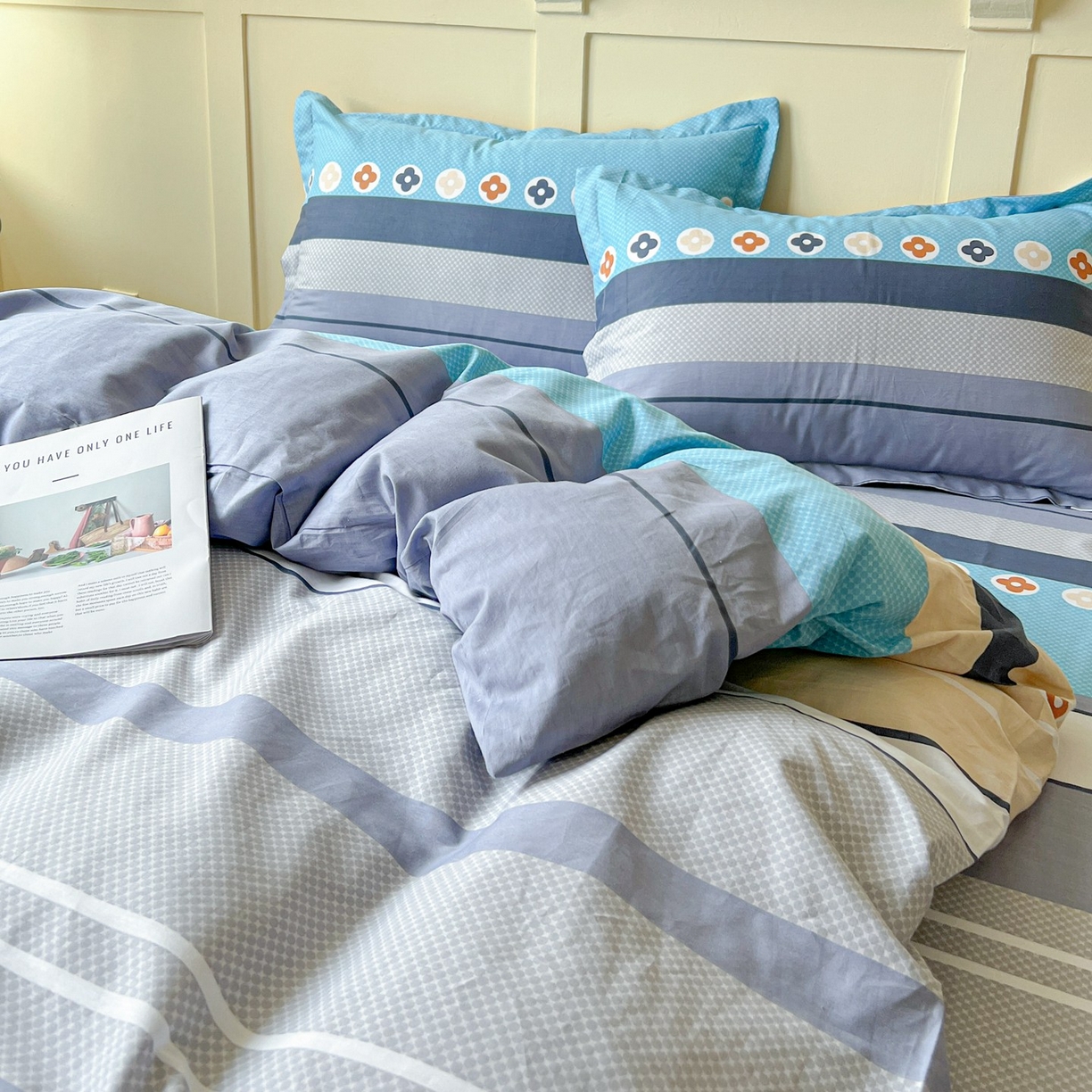 91家纺网 家纺一手货源 找家纺 文黛家居 2025新款全棉喷气印花全棉纯棉印花系列单品被套被套单件单被套 兰卡