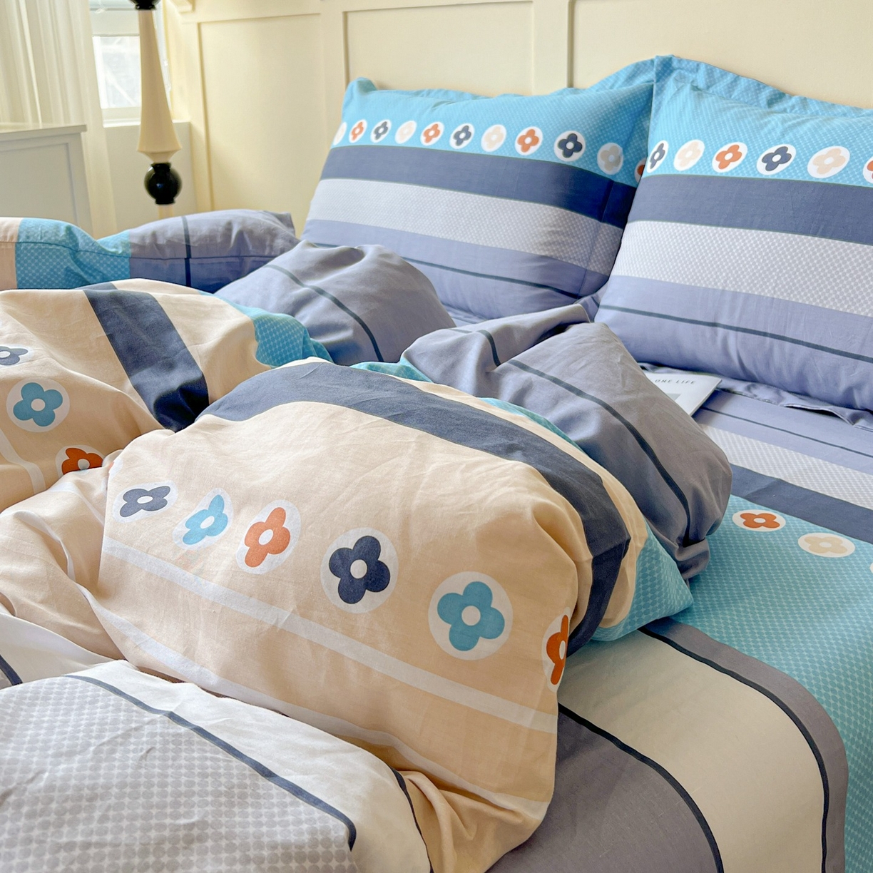 91家纺网 家纺一手货源 找家纺 文黛家居 2025新款全棉喷气印花全棉纯棉印花系列单品被套被套单件单被套 兰卡