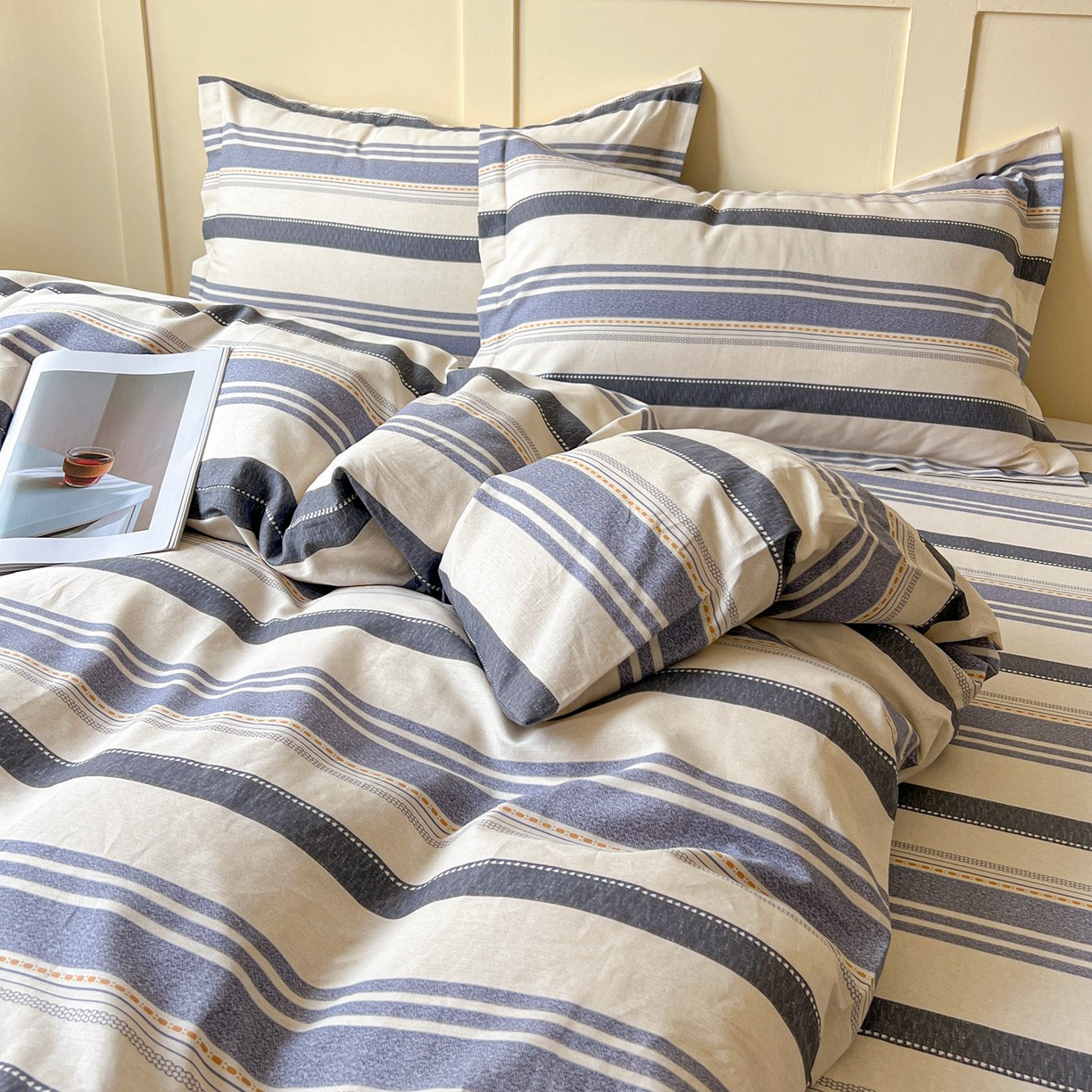 91家纺网 家纺一手货源 找家纺 文黛家居 2025新款全棉喷气印花全棉纯棉印花系列单品被套被套单件单被套 乐芙生活