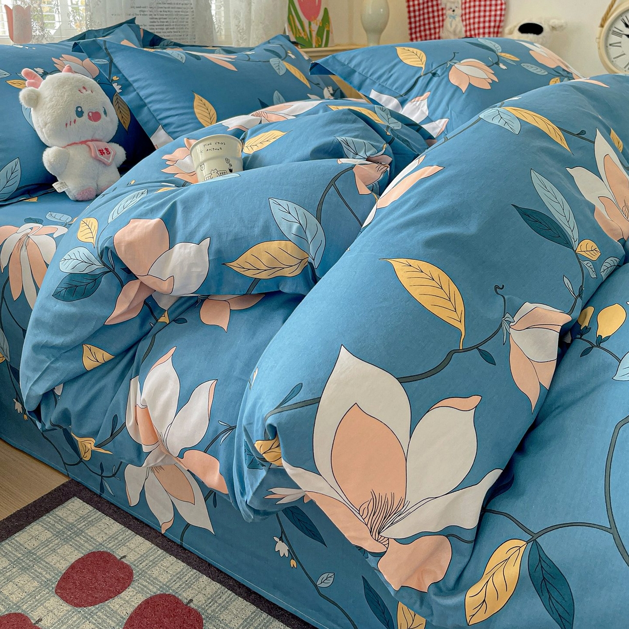 91家纺网 家纺一手货源 找家纺 文黛家居 2025新款全棉喷气印花全棉纯棉印花系列单品被套被套单件单被套 流莹