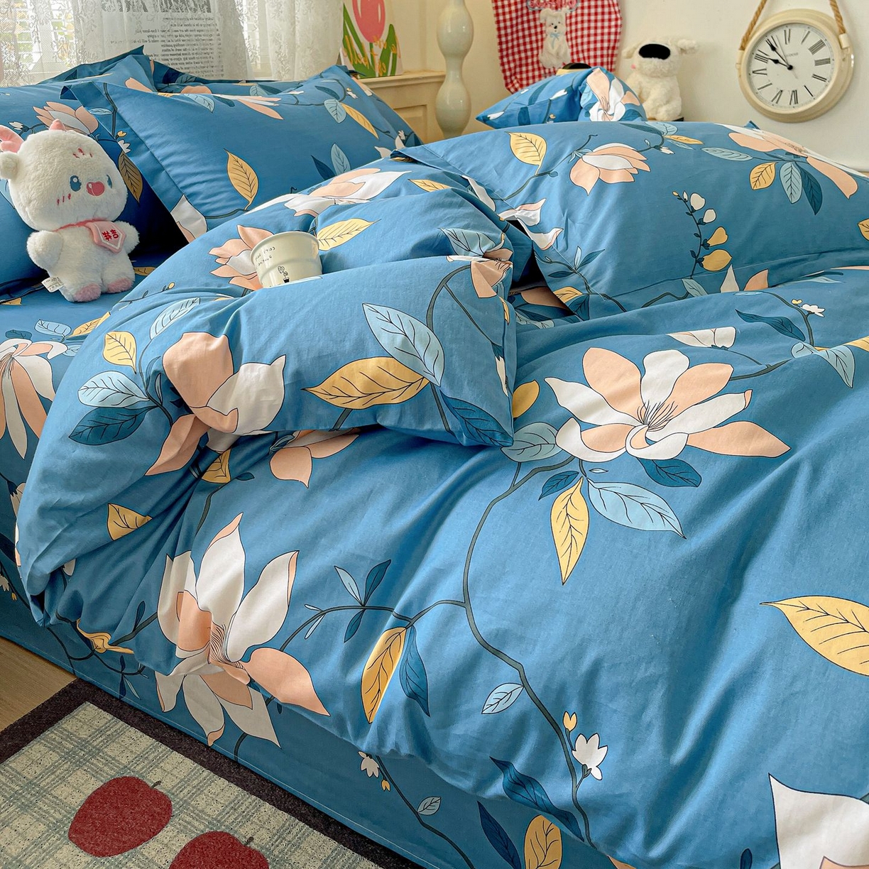 91家纺网 家纺一手货源 找家纺 文黛家居 2025新款全棉喷气印花全棉纯棉印花系列单品被套被套单件单被套 流莹